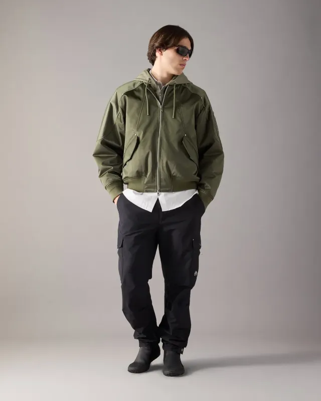 Moose Knuckles Georgie bomber satin noir léger