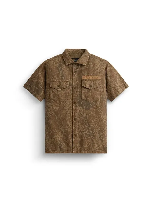 Alpha Industries Botanic Jungle Camo chemise coton marron