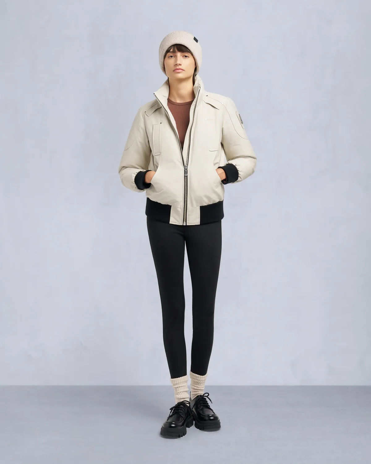 Moose Knuckles Debbie Down bomber femme alabaster duvet