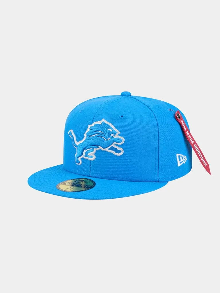 Alpha Industries 59FIFTY Detroit Lions casquette fitted bleue