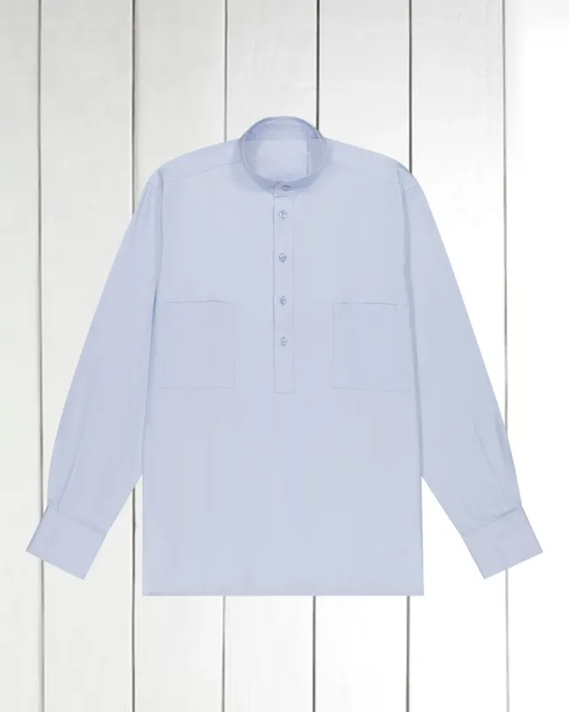 Hollington col mao azur chemise coton bleu