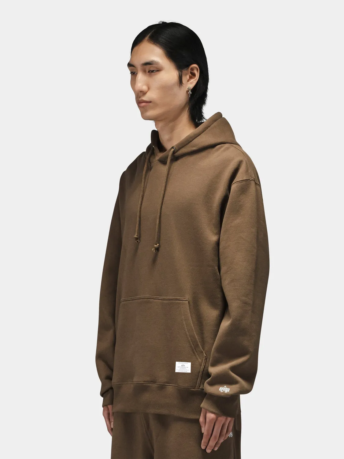 Alpha Industries Essential hoodie espresso coton
