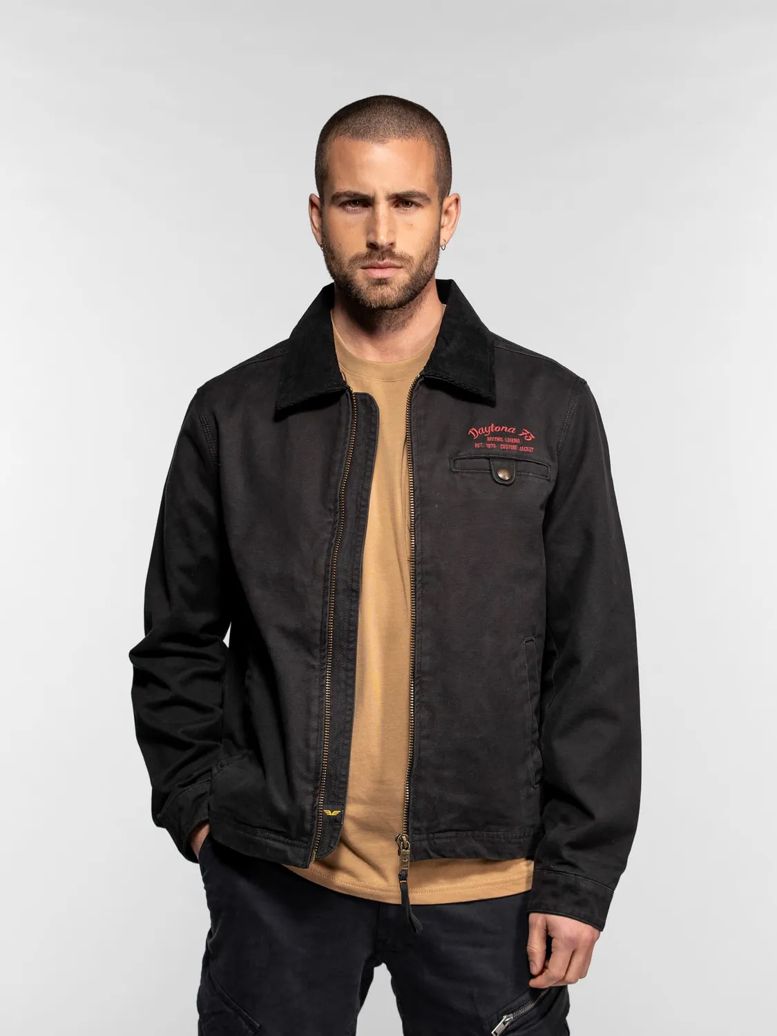 Daytona Maccon veste worker toile coton black robuste