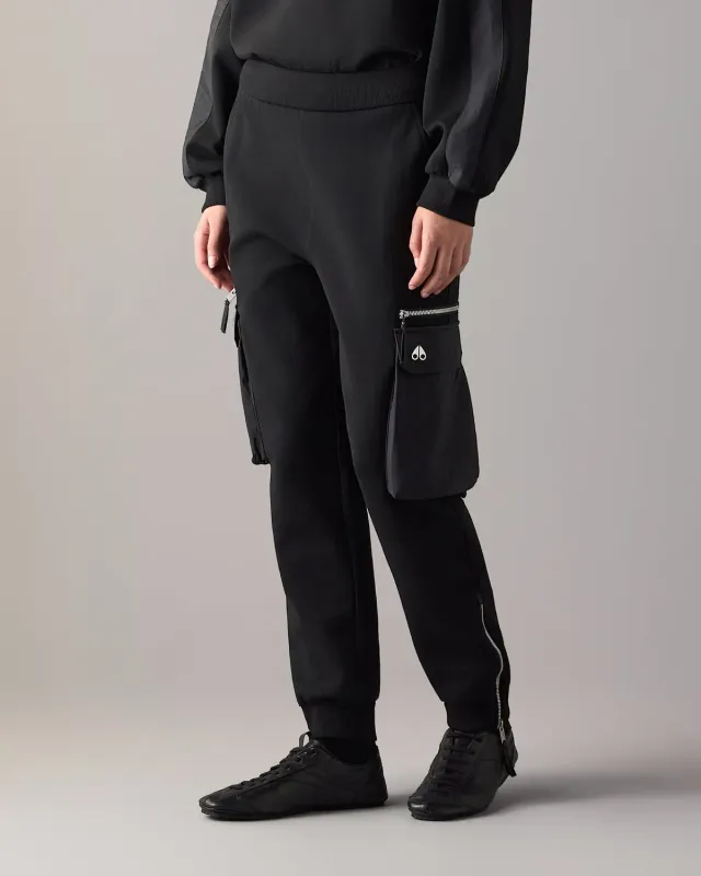 Moose Knuckles Mixed Media joggers noir technique