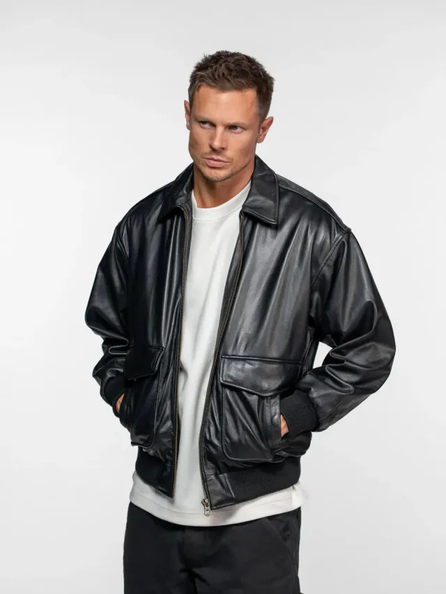 Daytona Dogue blouson cuir aviateur black vachette
