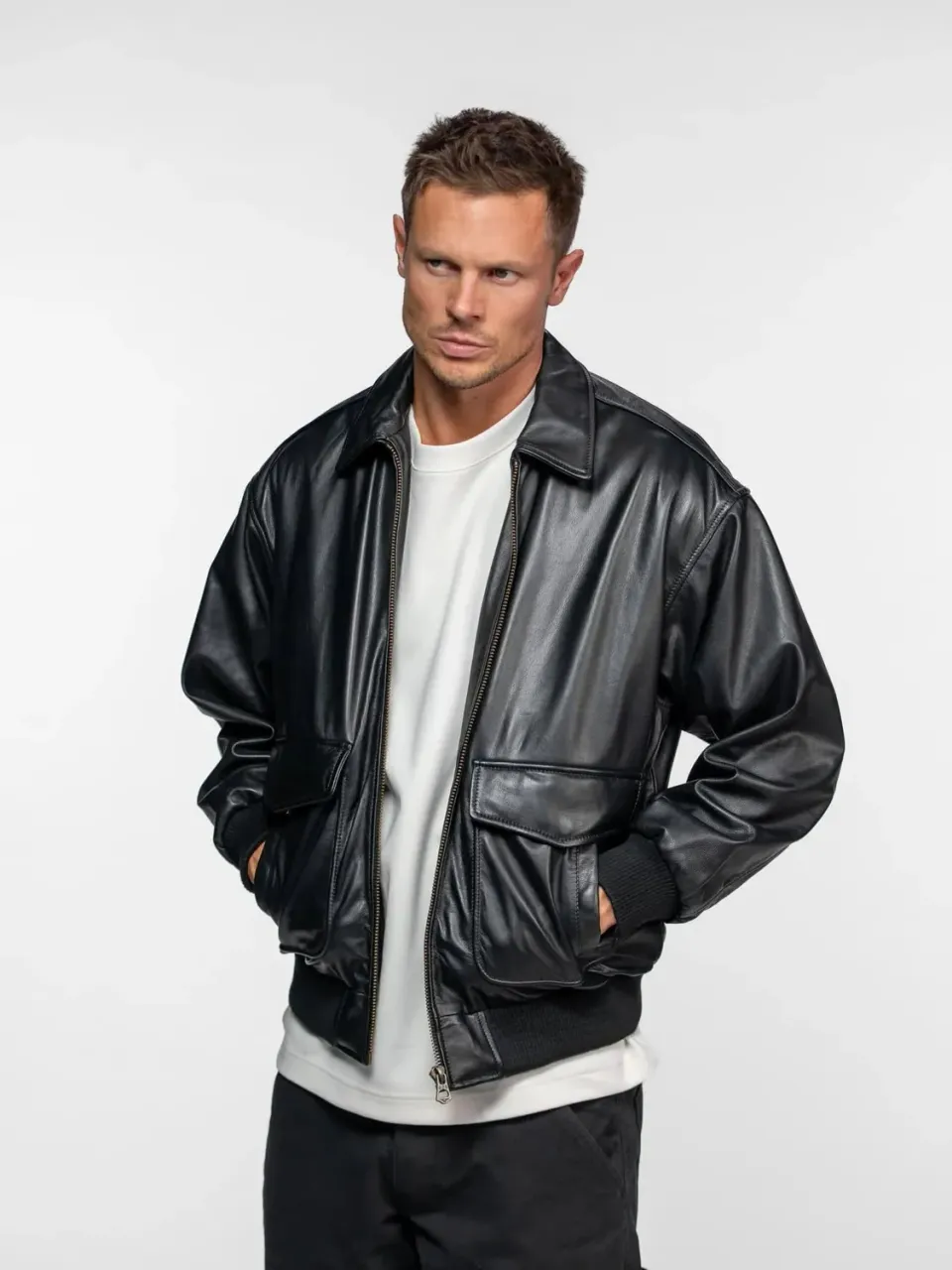 Daytona Dogue blouson cuir aviateur black vachette