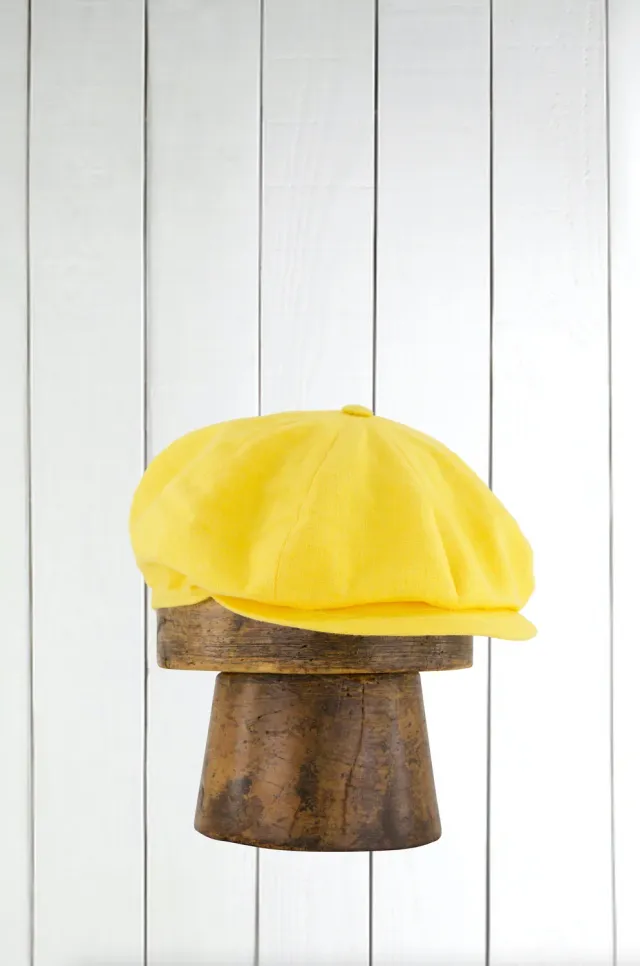 Hollington casquette lin jaune citadine