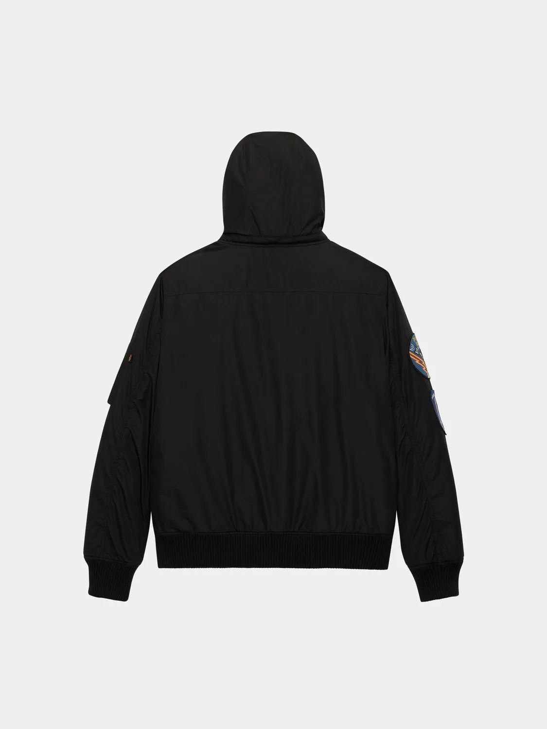 Alpha Industries Patched Hooded Rib bomber noir capuche