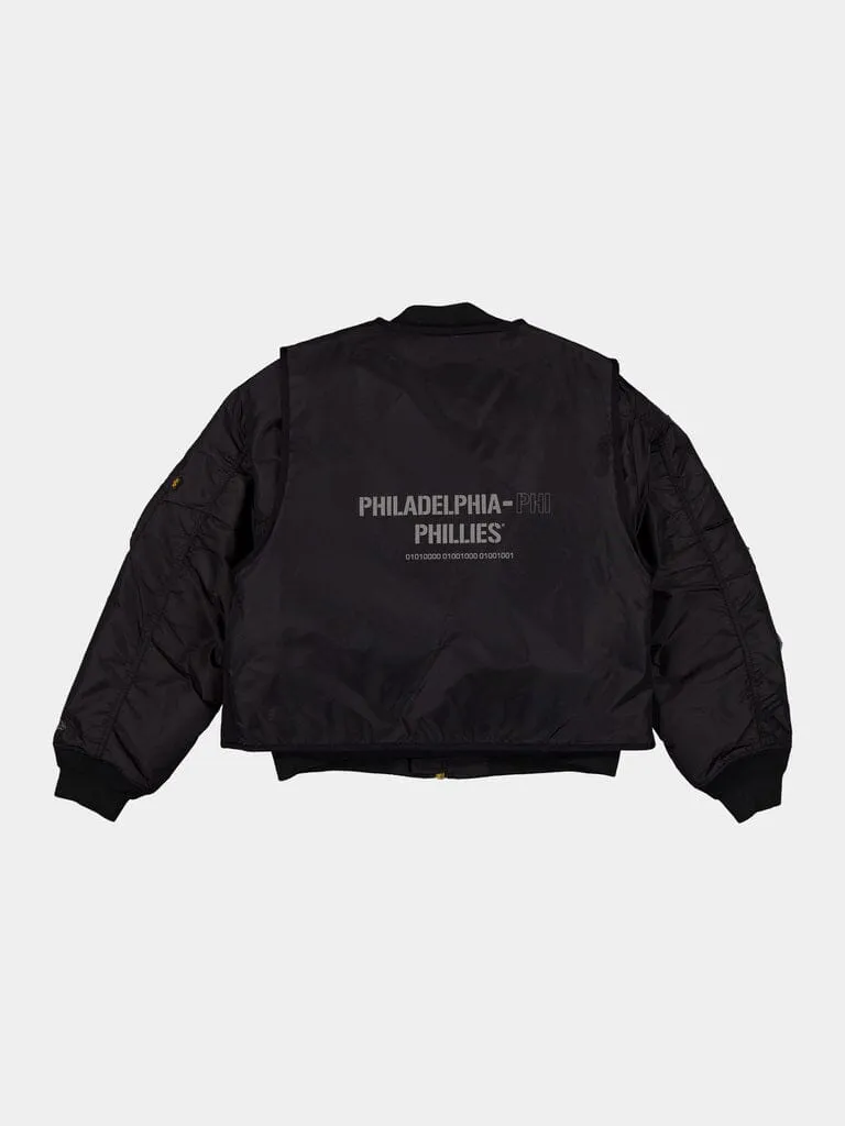 Alpha Industries MA-1 Phillies 2-en-1 bomber gilet noir
