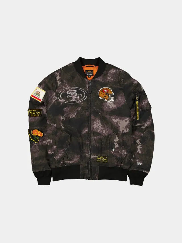 Alpha Industries MA-1 49ers bomber noir camo réversible