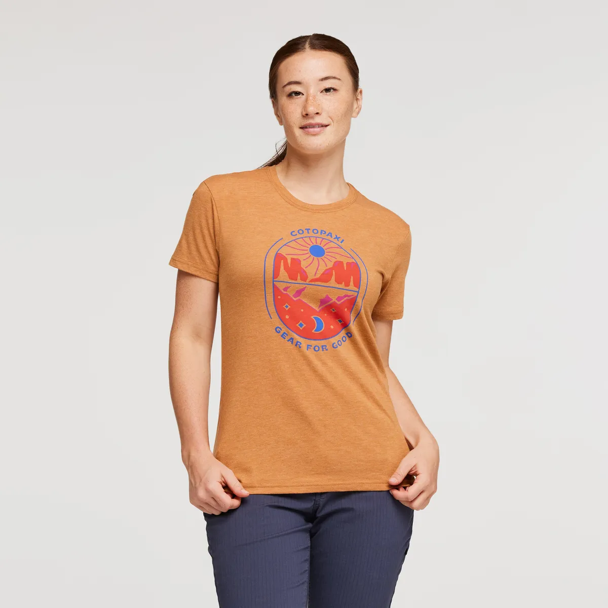 Cotopaxi Day and Night t-shirt femme coton maritime