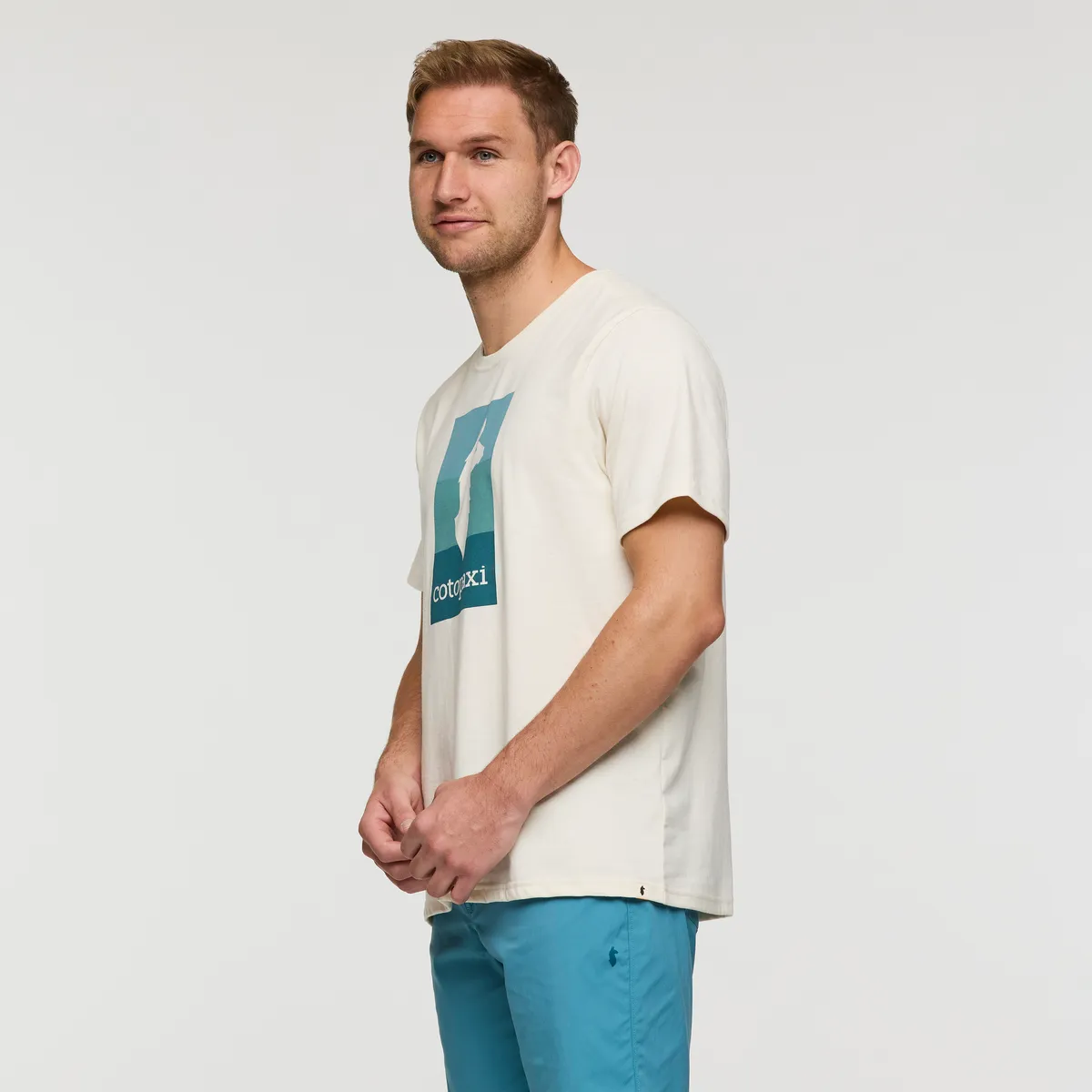 Cotopaxi Llama Block T-shirt homme Sea Spray coton bio