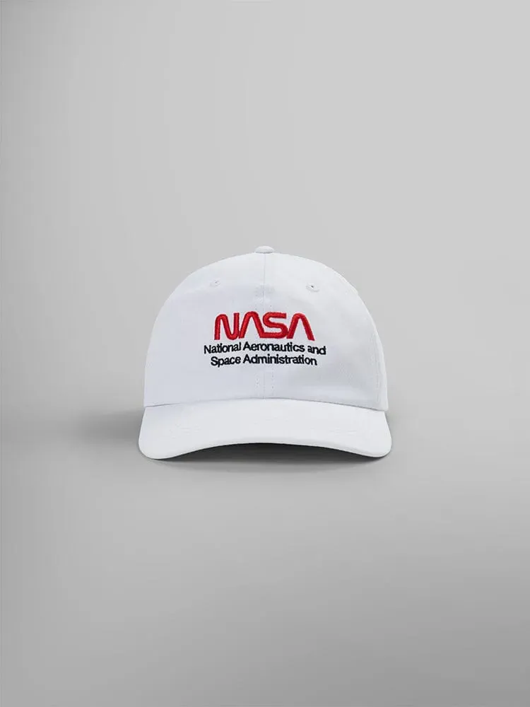 Alpha Industries Nasa Worm Logo Cap casquette blanche