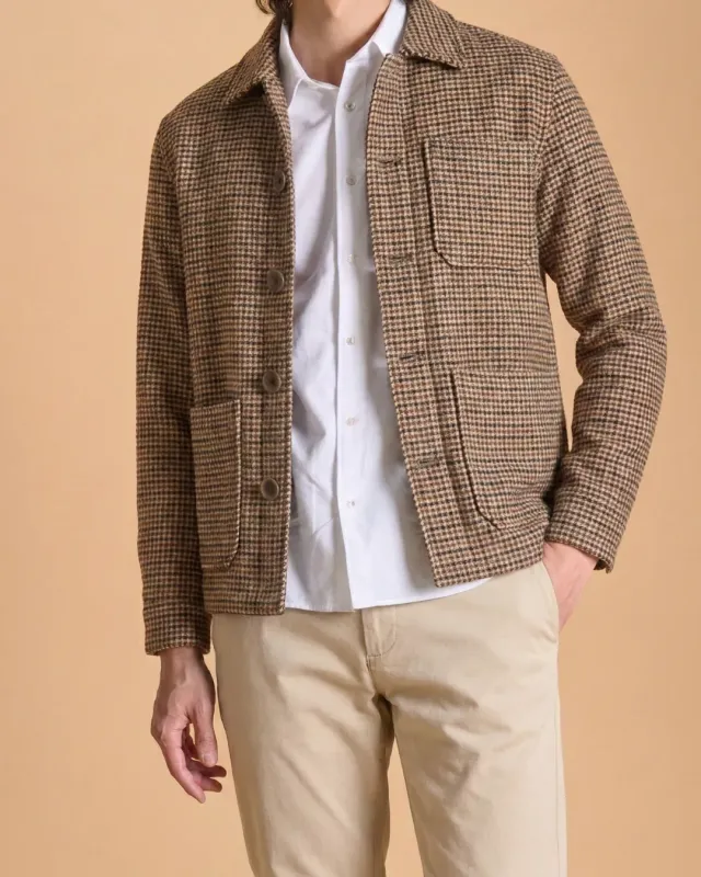 SOUBACQ Kensington veste travail laine pied-de-poule