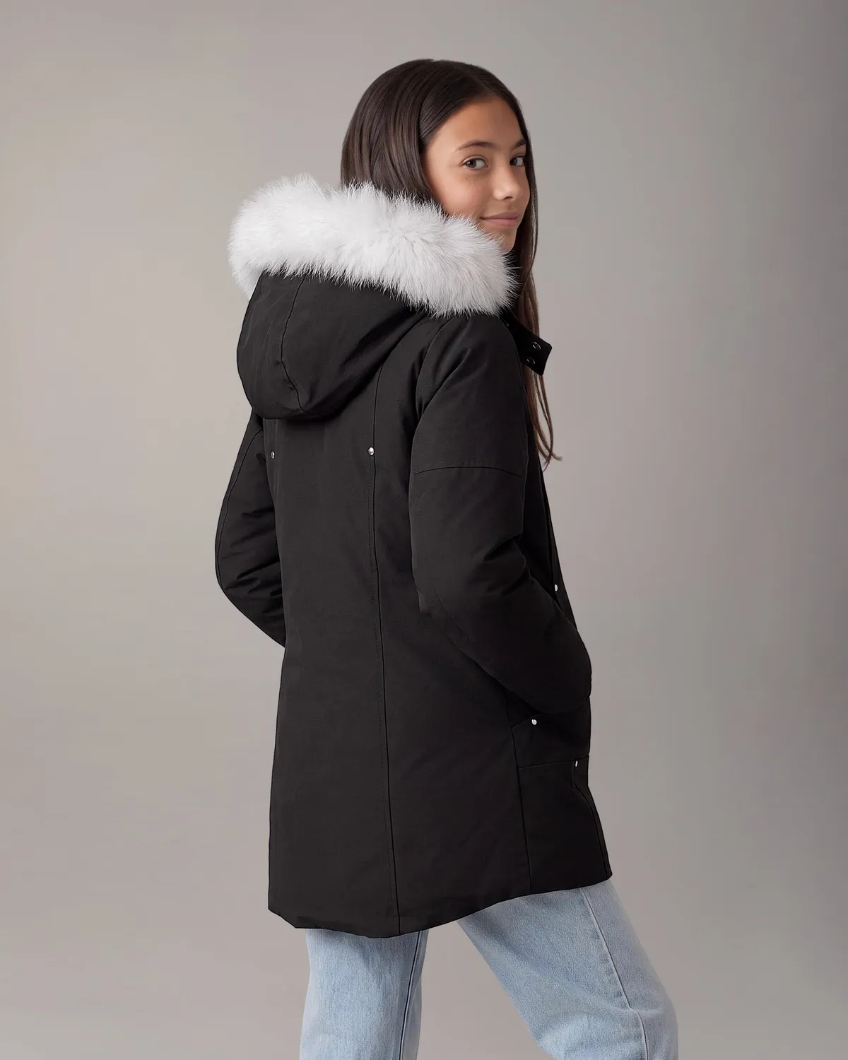 Moose Knuckles Original parka enfant noir fourrure