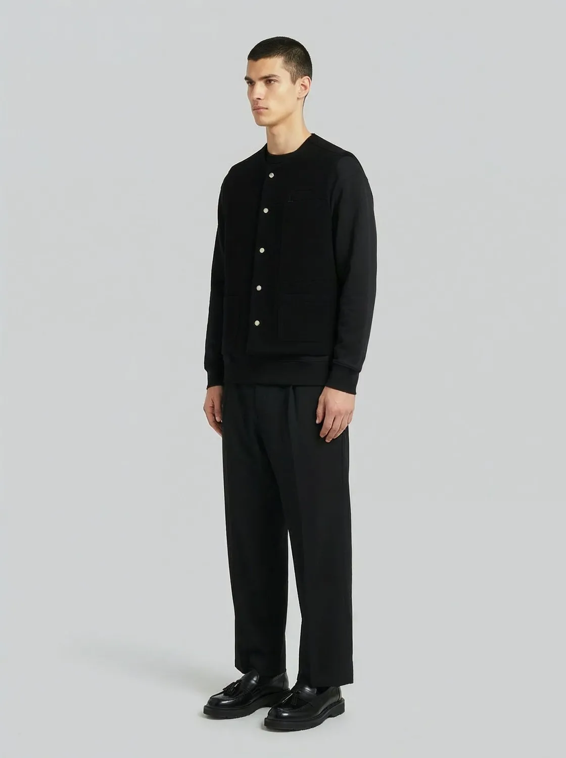 LEBRUN Veste sans manche laine noire