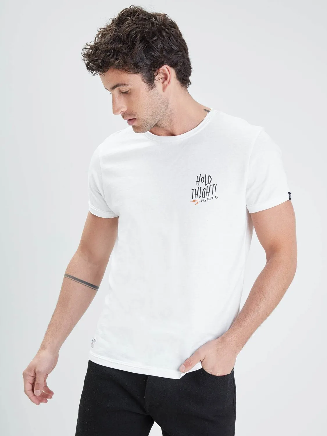 Daytona Tiger t-shirt homme noir coton
