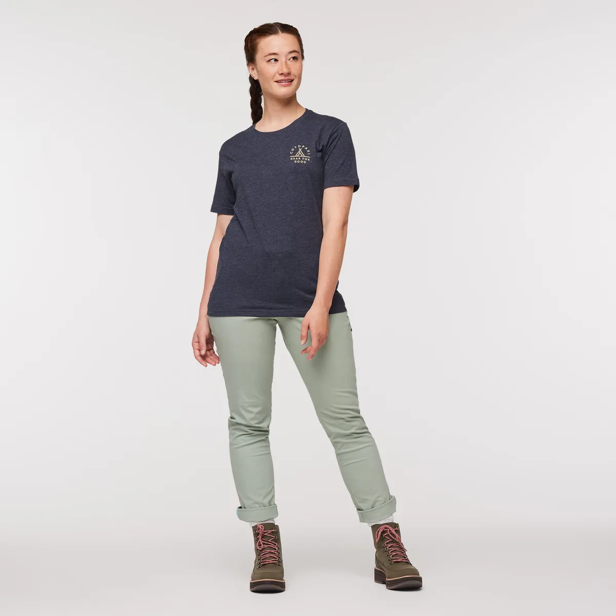 Cotopaxi Llama Map T-shirt femme Graphite coton doux
