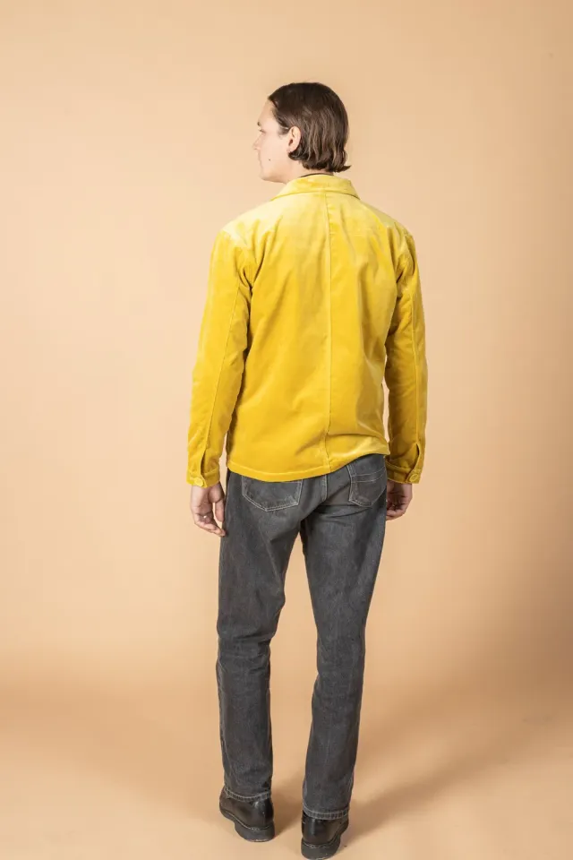 Soubacq Le Bleu Jonquille veste de travail velours jaune