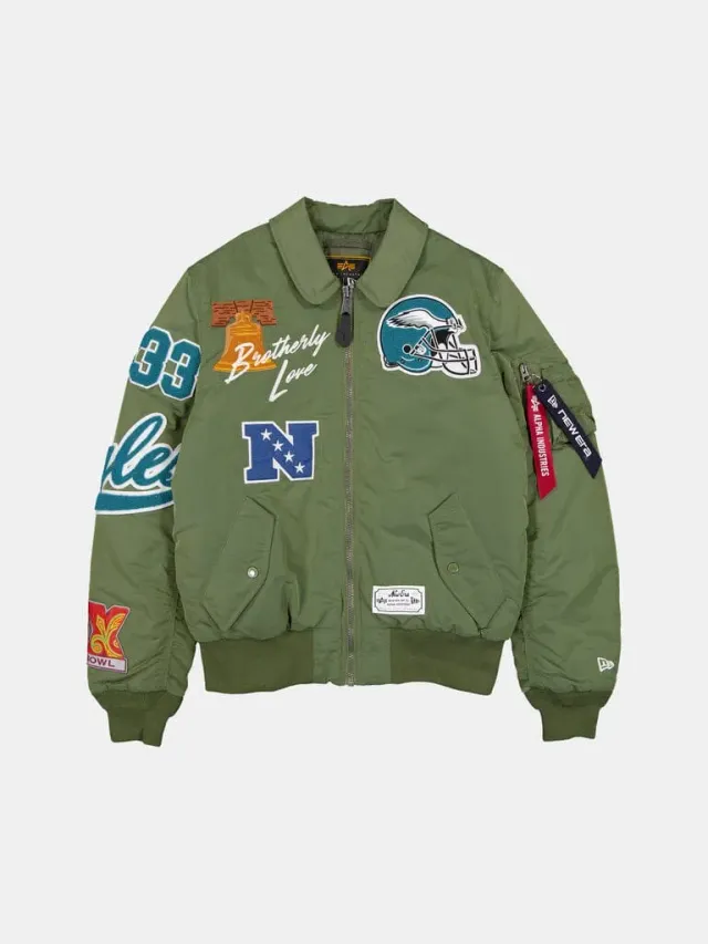 Alpha Industries MA-1 bomber homme vert Eagles matelassé