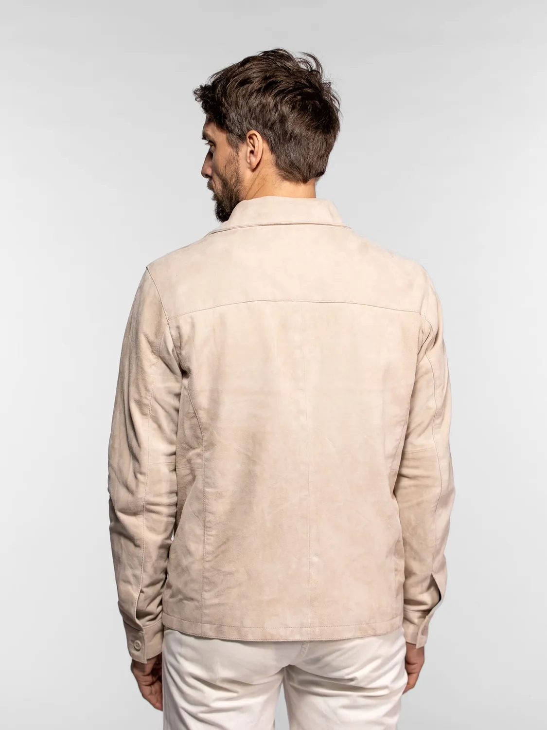 DAYTONA Windham veste suédine cuir chèvre col chemise