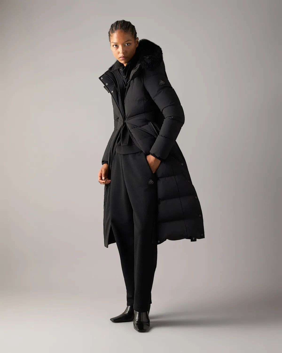 Moose Knuckles Jocada Long Down Parka doudoune noire longue