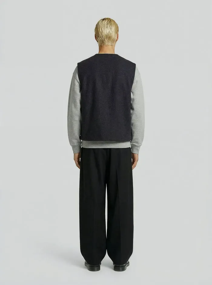 Lebrun gilet gris sans manches laine homme