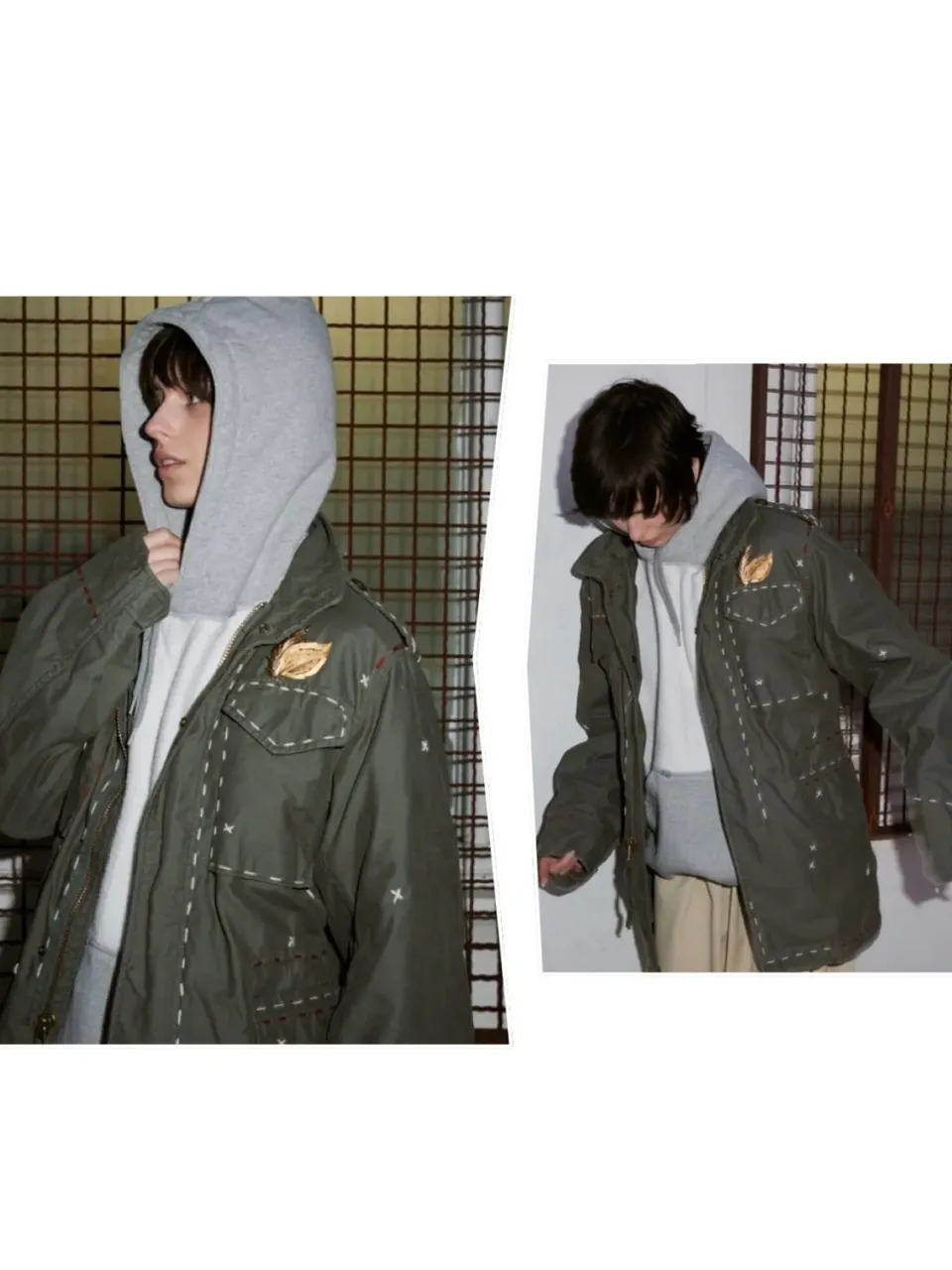 Alpha Industries M-65 GDBG manteau sage upcyclé