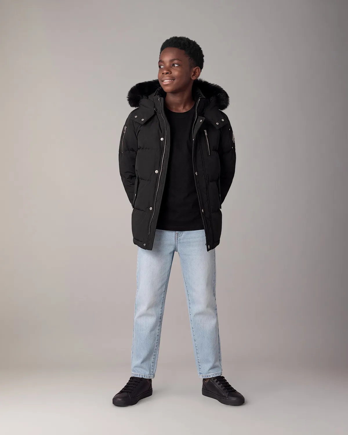 Moose Knuckles Originals Original Down 3Q doudoune enfant noir grand froid