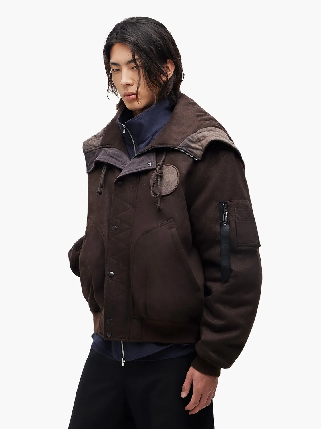 Alpha Industries Jiyong Kim Sun-Bleached Split-Hood blouson marron laine