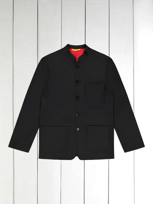 Hollington Tyrol veste pure laine twill stretch noire