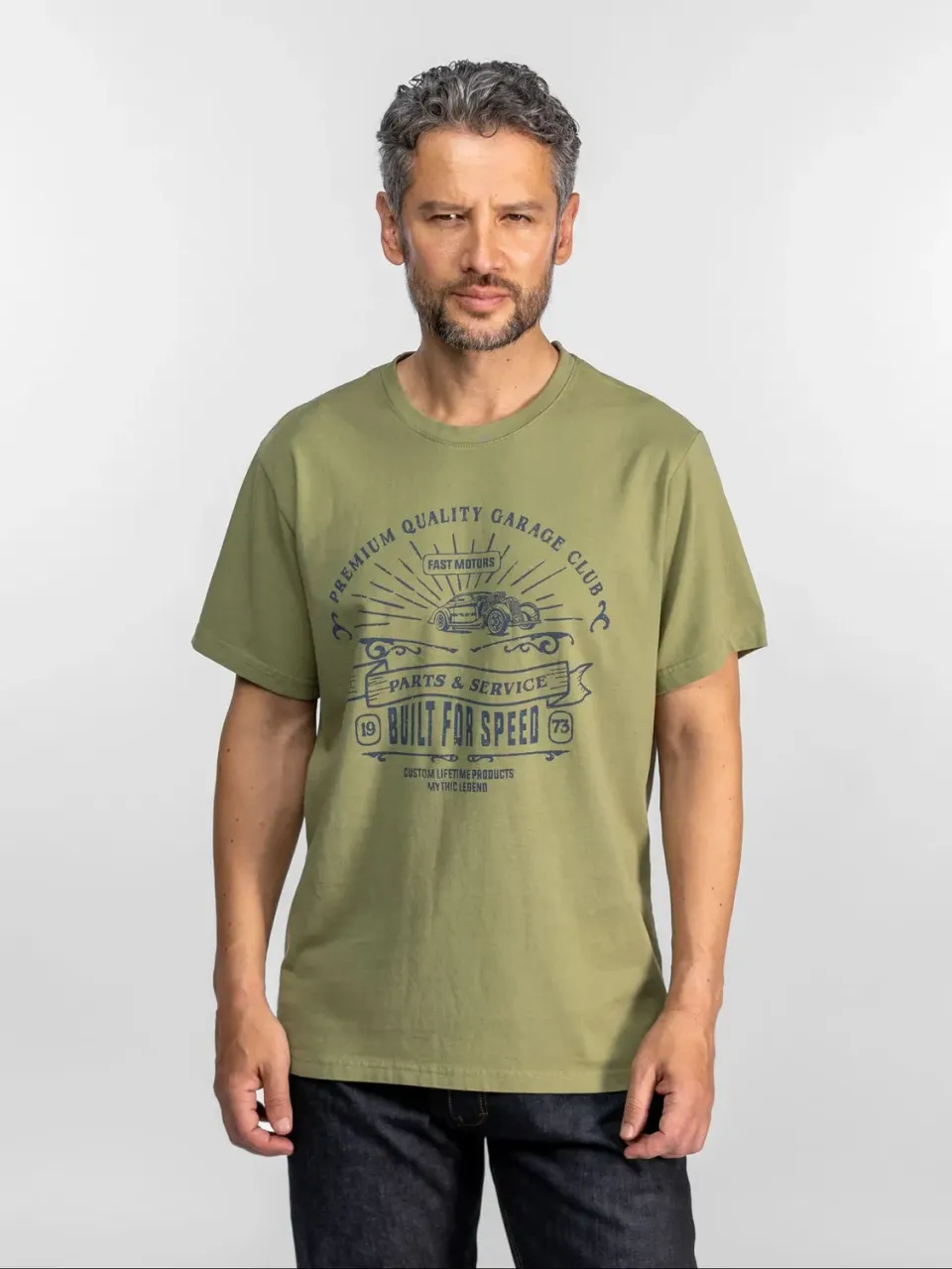 Daytona Gowrie t-shirt vintage homme Black 260g stone wash