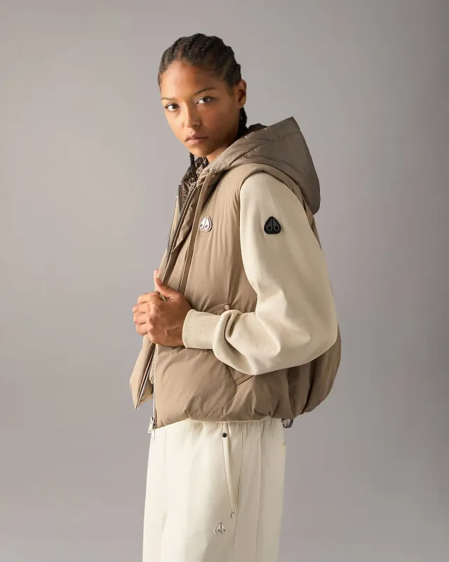Moose Knuckles Tegan gilet duvet 800 noir sans manches