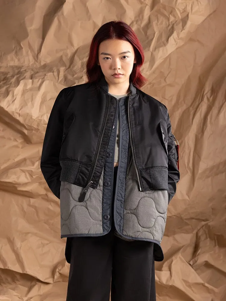 Alpha Industries MA-1 3-en-1 blouson matelassé femme noir