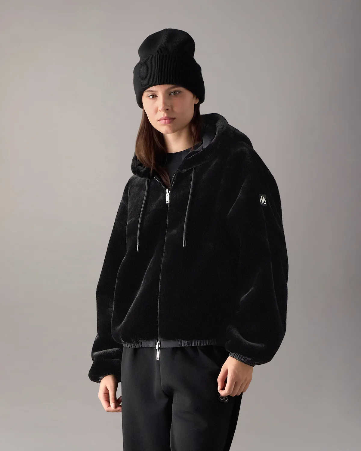 Moose Knuckles Eaton Bunny hoodie réversible noir