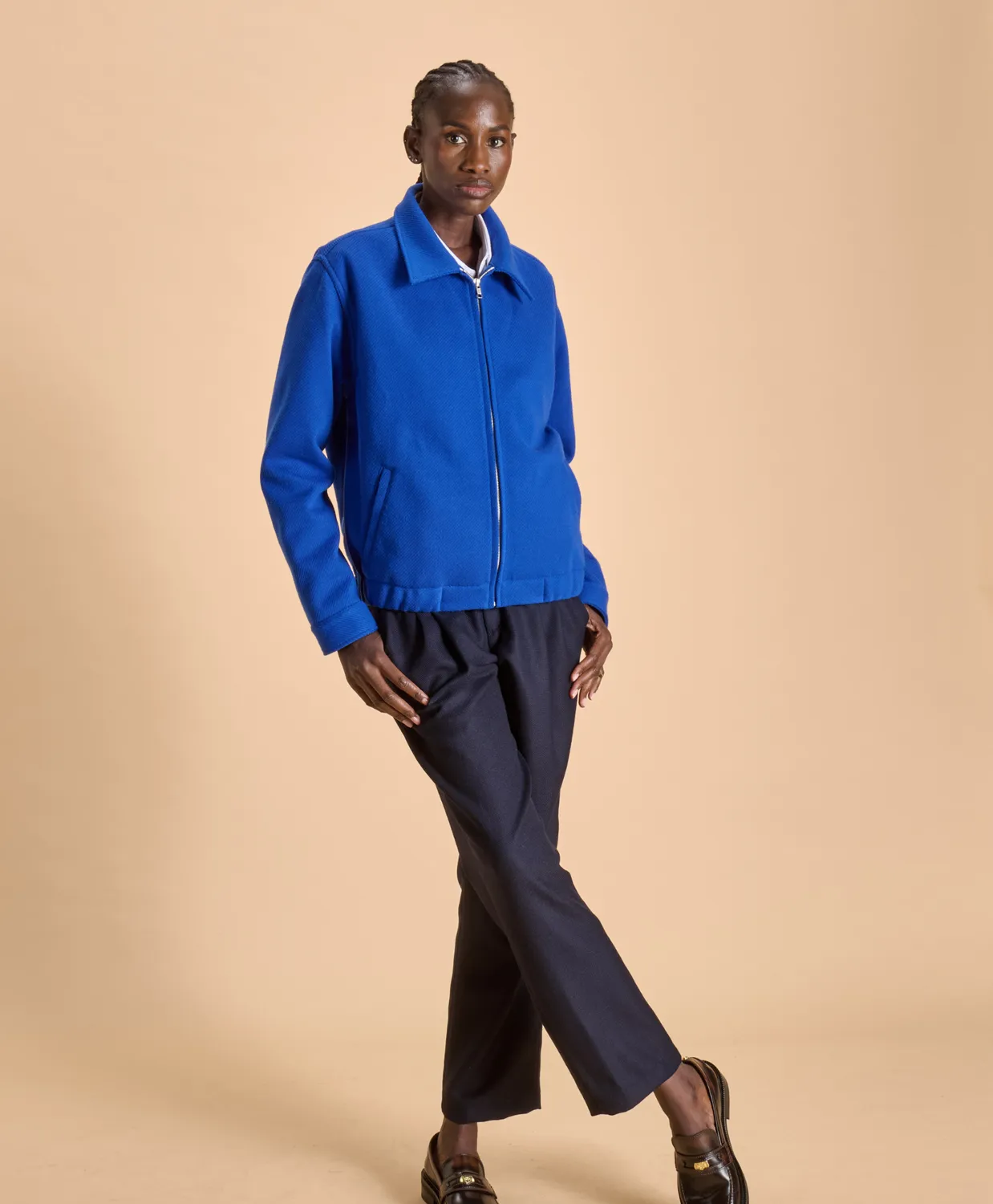 Soubacq Blouson Alexandre blouson sergé bleu flamboyant