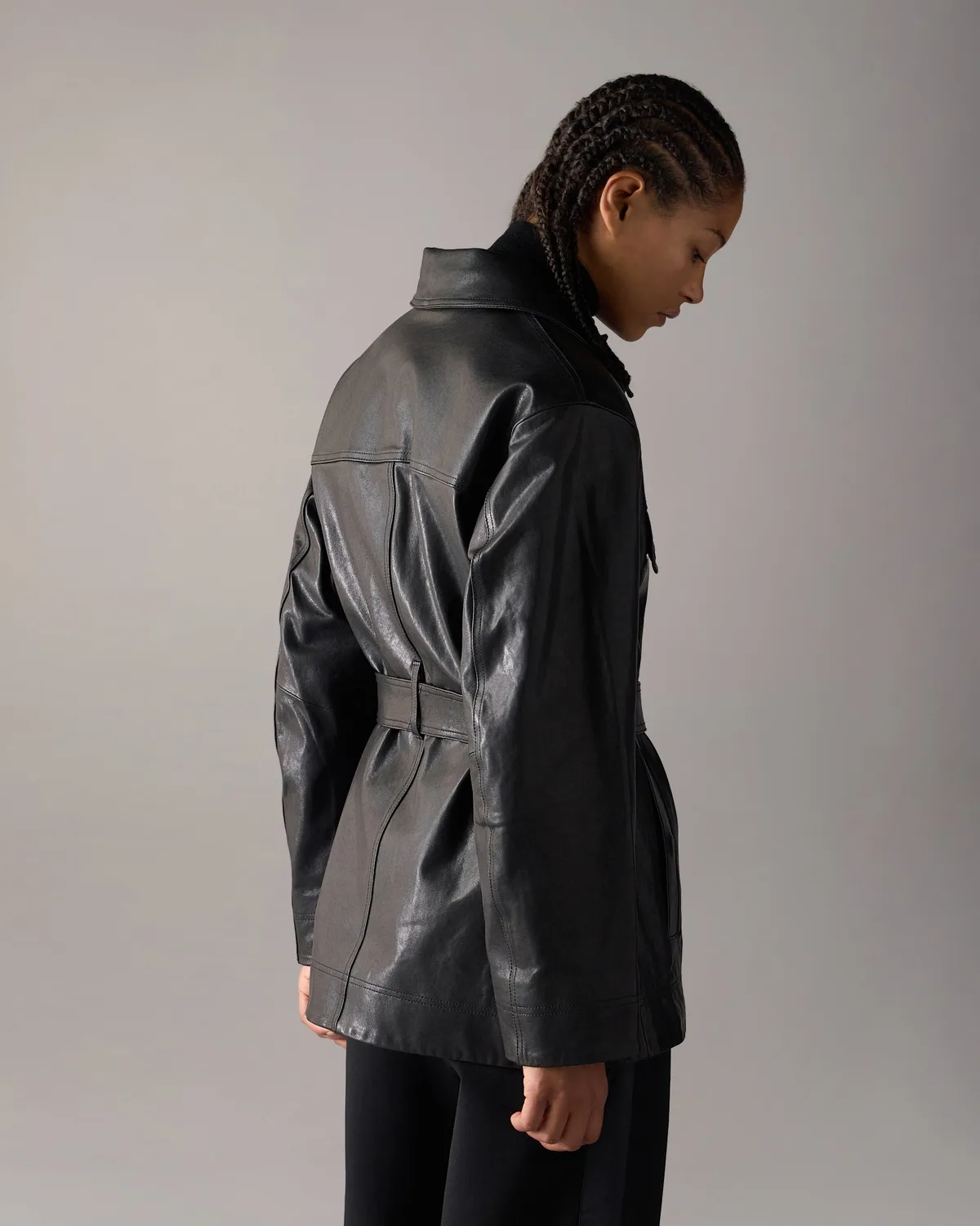 Moose Knuckles BLVD field blouson cuir noir