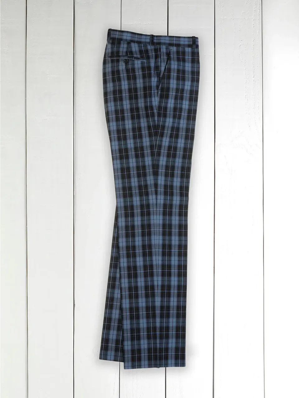 Hollington siza pantalon navy carreaux extensible