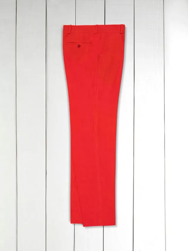 Hollington pantalon Siza lin léger toile rouge