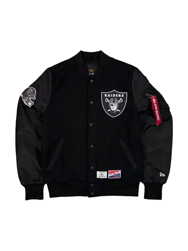 Alpha Industries MA-1 Raiders bomber noir laine patchs