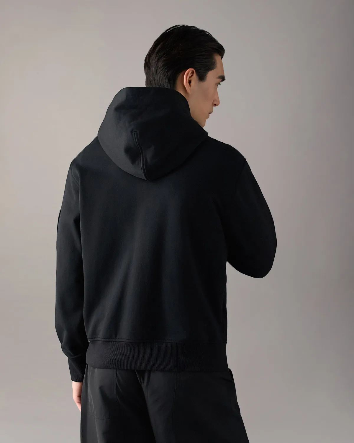 Moose Knuckles Hartsfield sweat zippé noir molleton