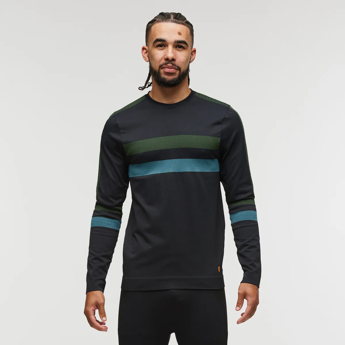 Cotopaxi Debajo Seamless Crew pull homme Black Stripes