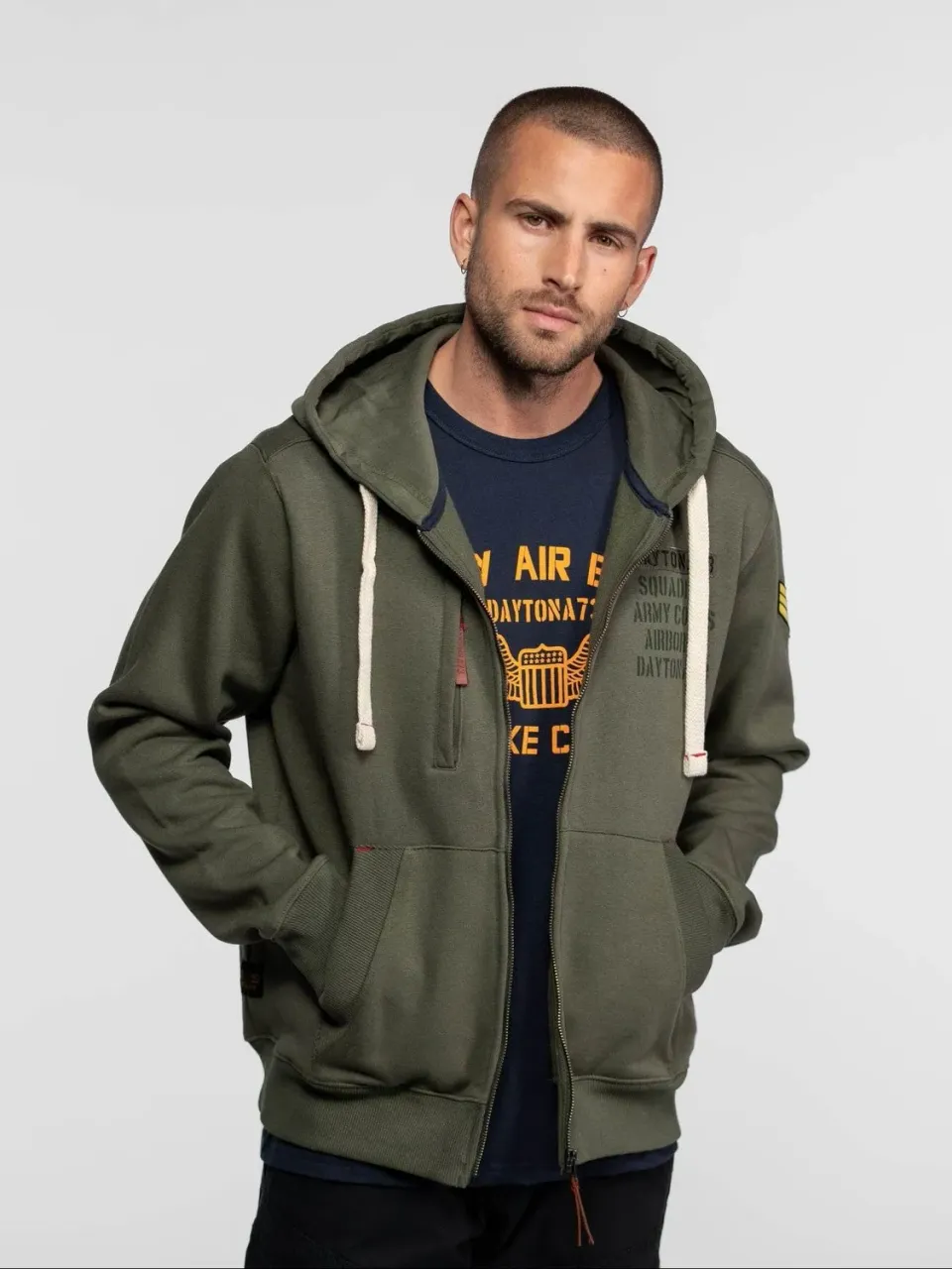 Daytona Castin sweat à capuche militaire vert army