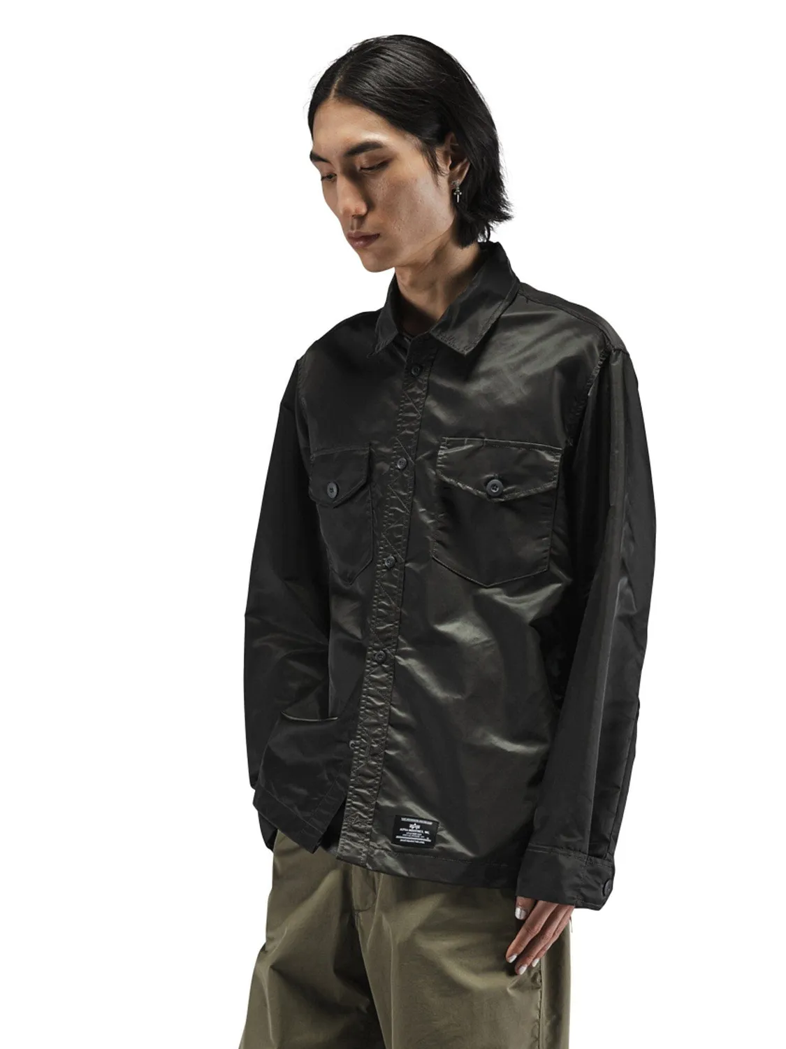 Alpha Industries LS Flight surchemise Charcoal nylon