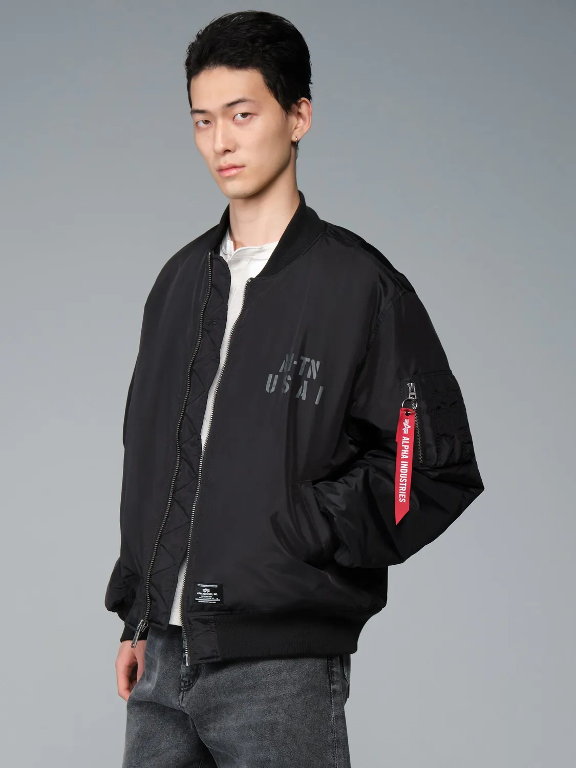 Alpha Industries MA-1 Oxford Elite bomber noir déperlant