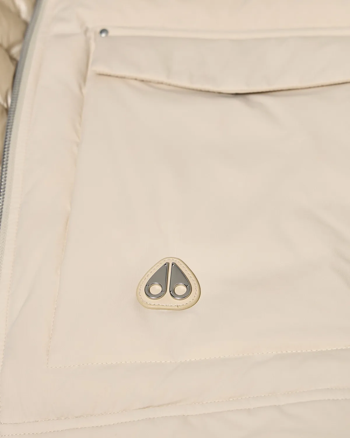 Moose Knuckles Brixton gilet alabaster duvet léger