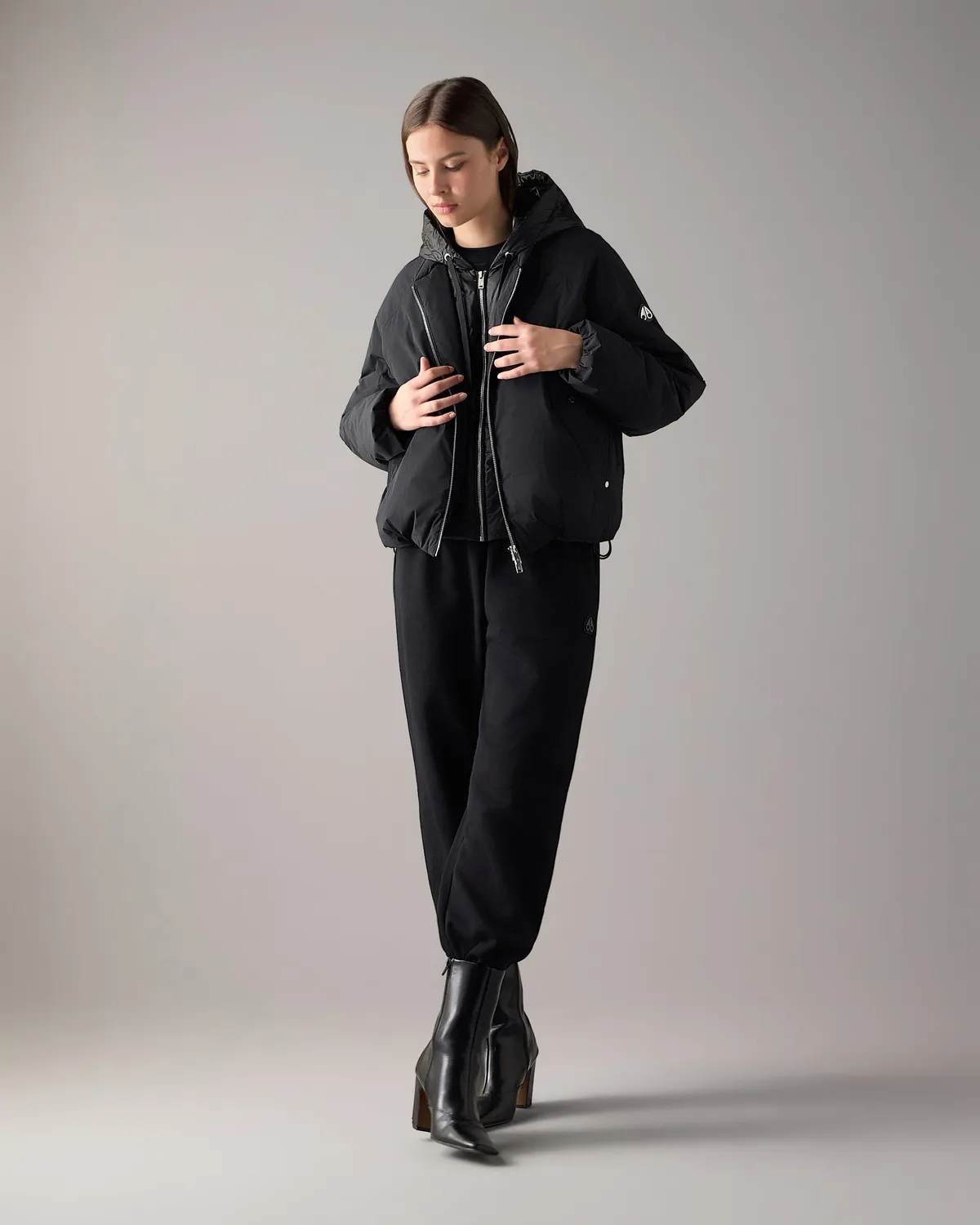 Moose Knuckles Tegan Bomber Duvet Noir Légère Femme