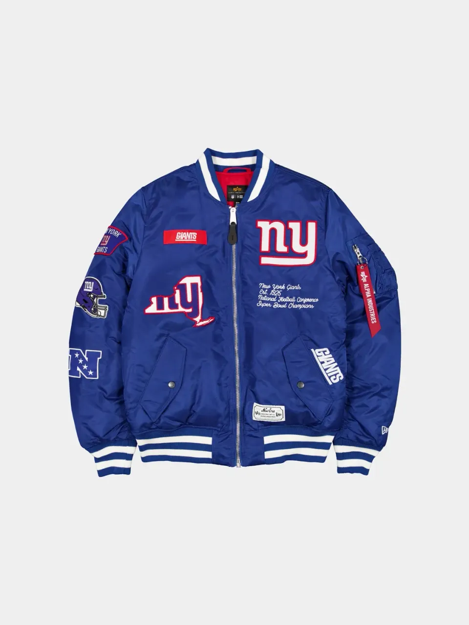 Alpha Industries New York Giants MA-1 bomber nylon bleu
