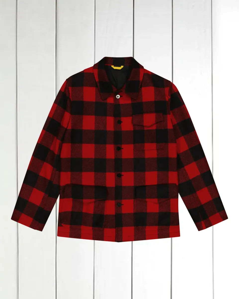 Hollington Odéon veste carreaux rouge noir laine