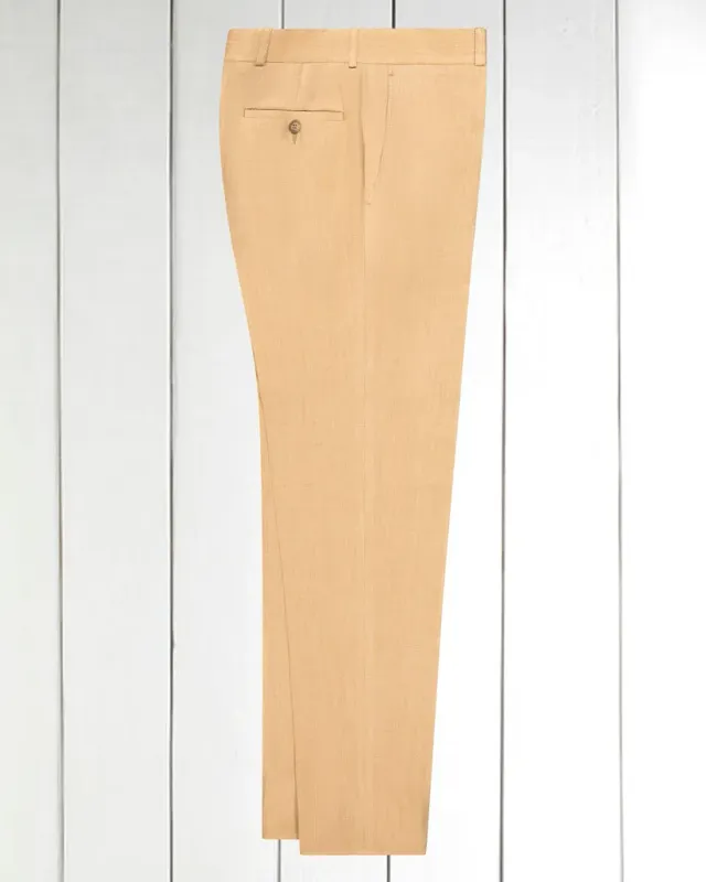 Hollington Siza pantalon ajusté lin soie doré